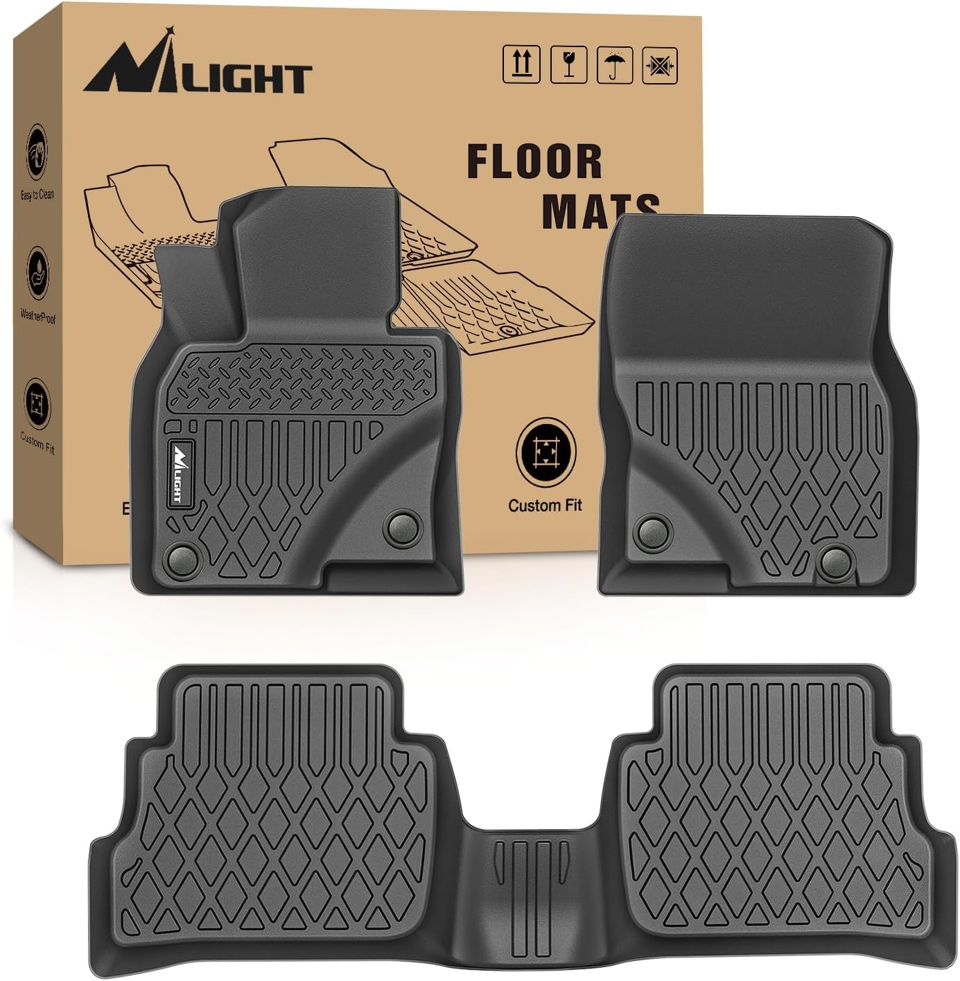 Car Floor Mat Rubber - Nilight Özel Uyumlu TPE Paspaslar Her