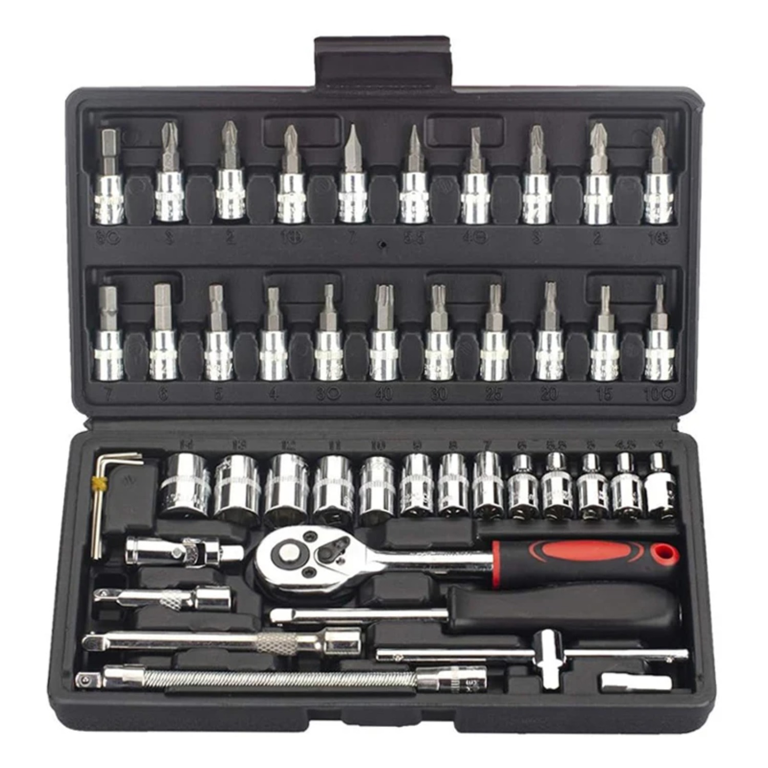 Car Accessories Workshop - 46 Parça 1/4 İnç Sürücülü Soket