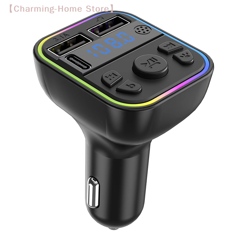 Fm Transmitter - 【M】Çift USB Tip-C Araç Şarj Cihazı