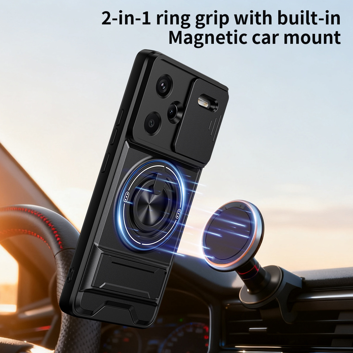 Xiaomi Redmi Note 14 13 12 Pro - Car Phone Holder Magnetic incelemesi ve fiyatı